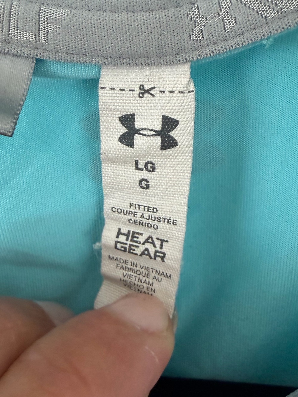 Under Armour Golf Polo Tank - Light Aqua Blue - Picture 2 of 2